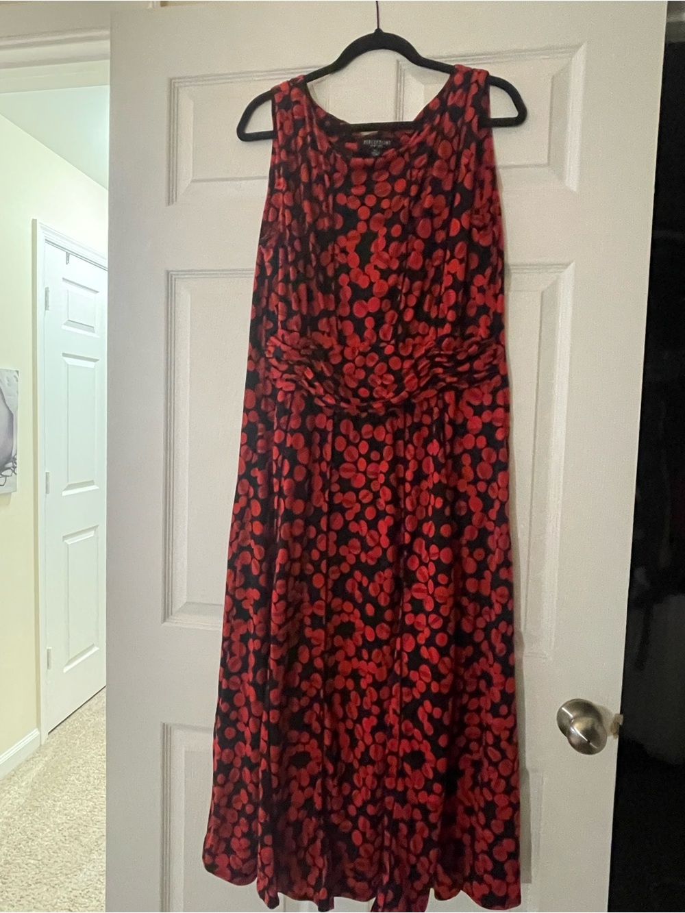 Perceptions Red & Black Polka Dot Maxi Dress